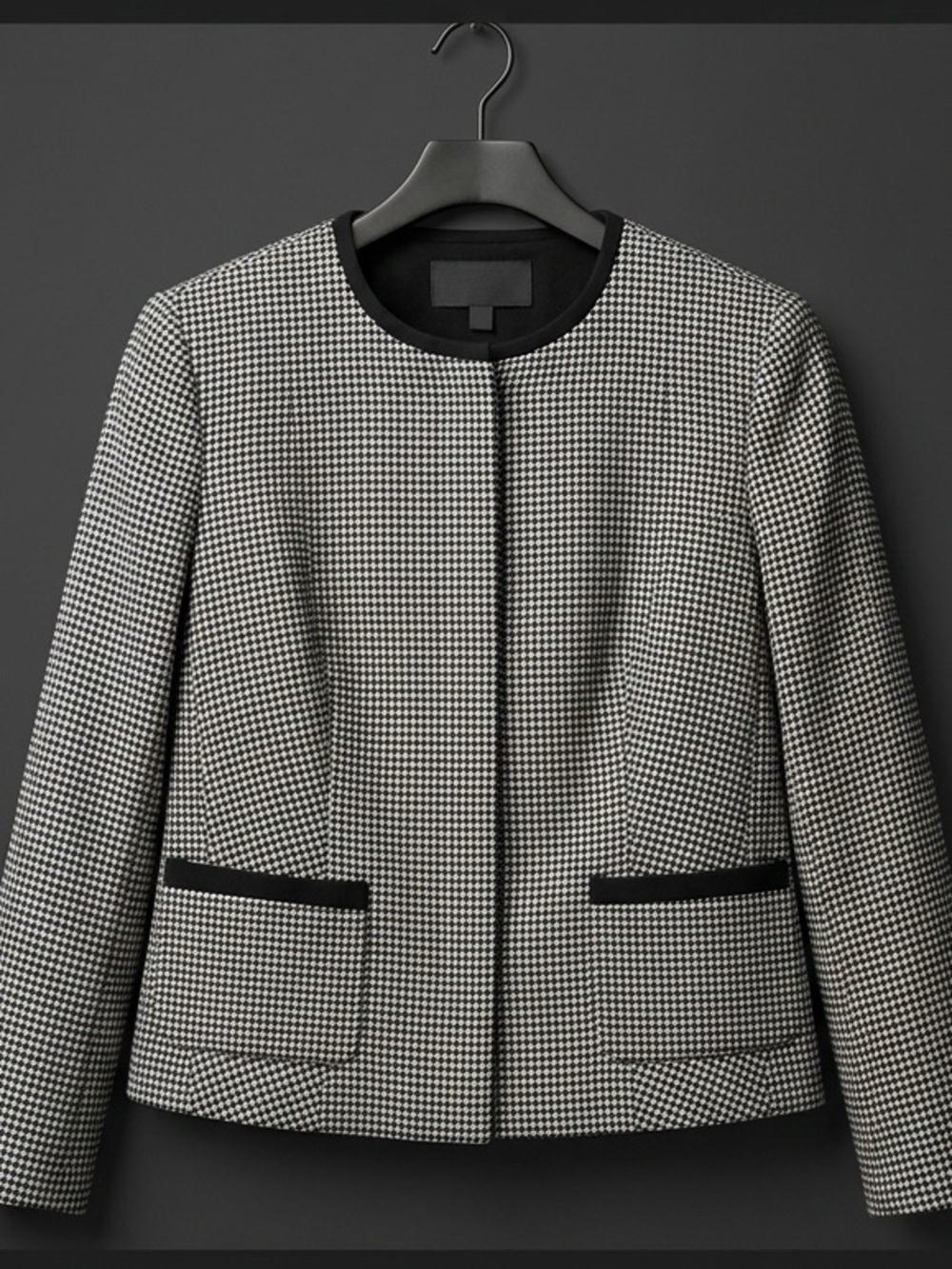 Boss Hugo Boss Kabira Tweed Blazer Jacket Black Cream Size 12 Romania career